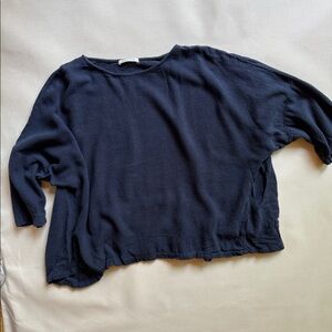 oversized quarter sleeves drapery shirt by Black Crane